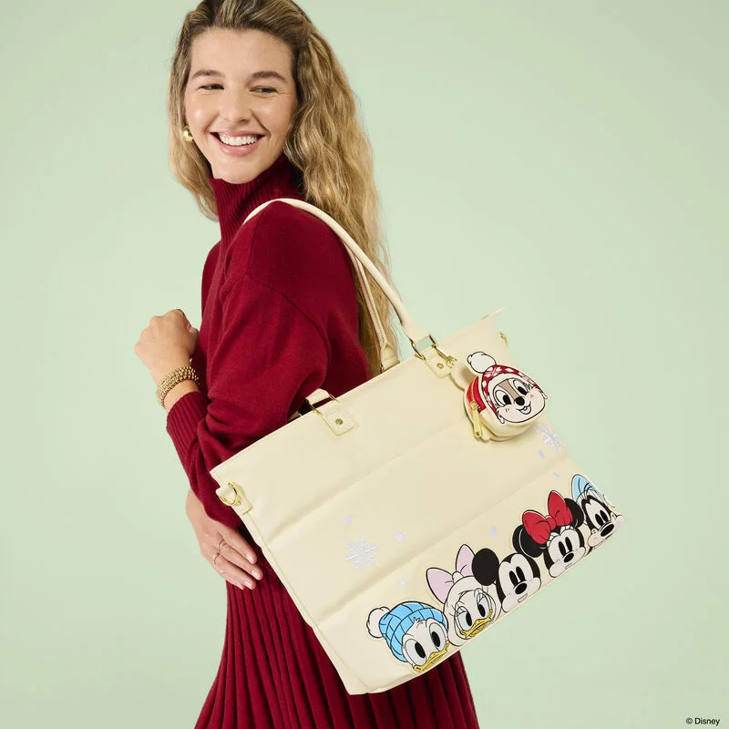 Alternative view of Mickey & Friends Holiday Snow Tote Crossbody Bag with Coin Bag