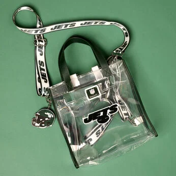 NFL New York Jets Clear Convertible Backpack & Tote Crossbody Stadium Bag - Image 2