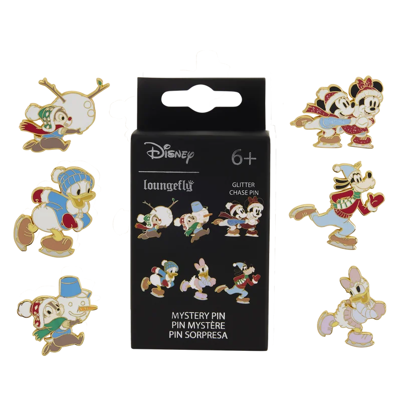 Mickey & Friends Holiday Ice Skating Mystery Box Pin